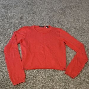 Moda‎ International Knit Crop Crewneck Sweater Size Small
